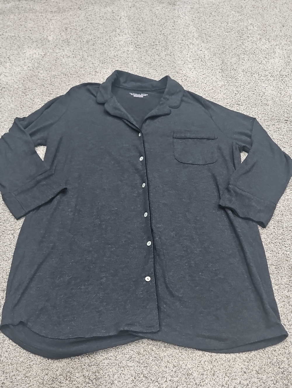 Victoria's Secret Dark Grey Crewneck Pj Top